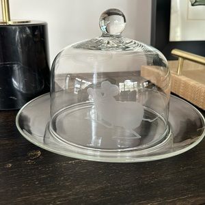 Vintage Arcorac France Mouse Cheese Cloche